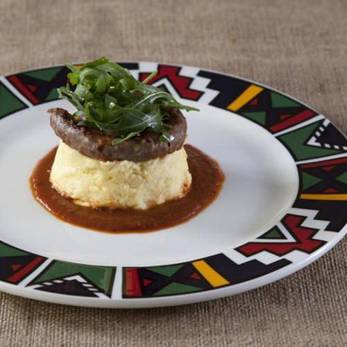 African-style branded plate
